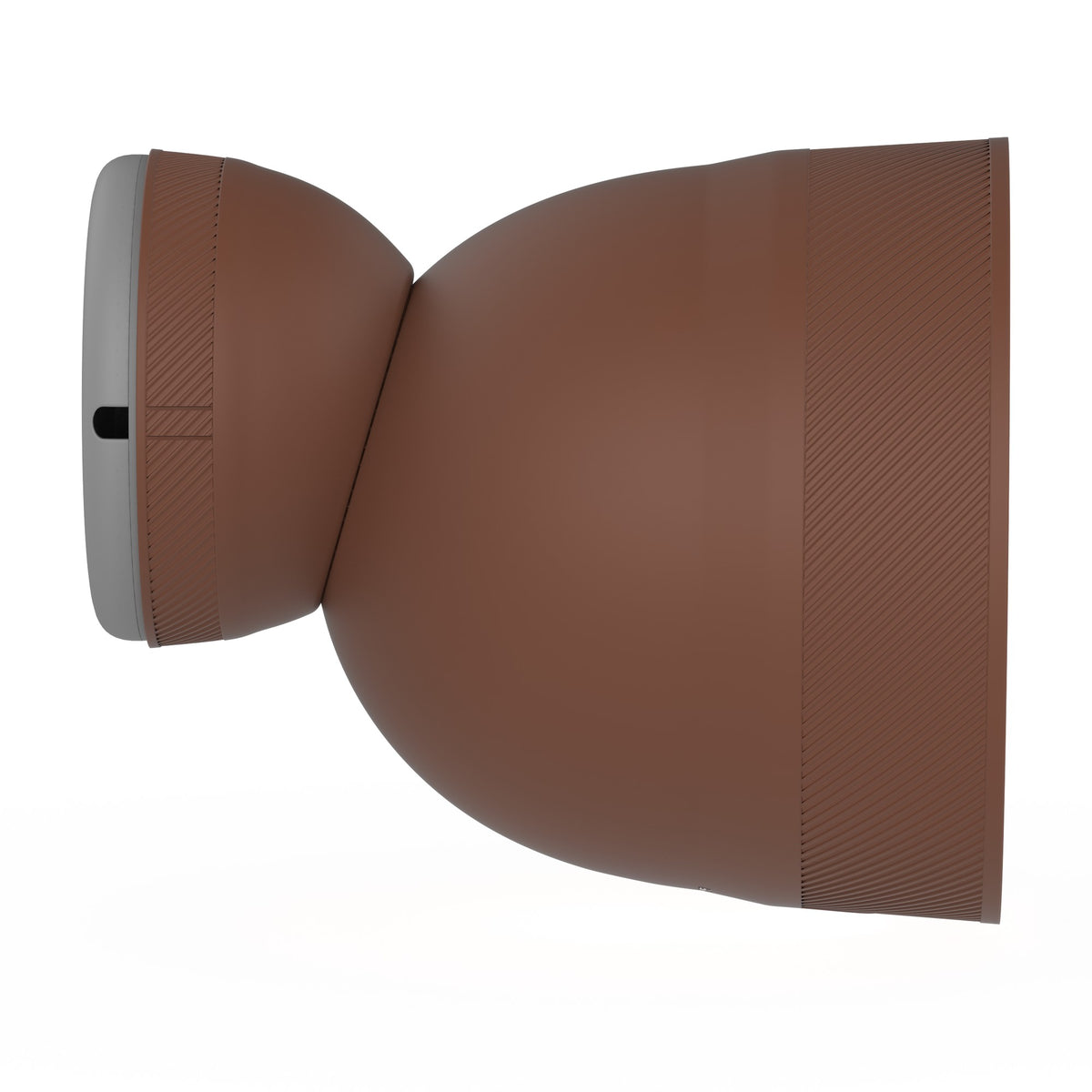 Caul Cover for Google Nest Cam Outdoor (Wired, 2nd Gen), Mocha, side profile