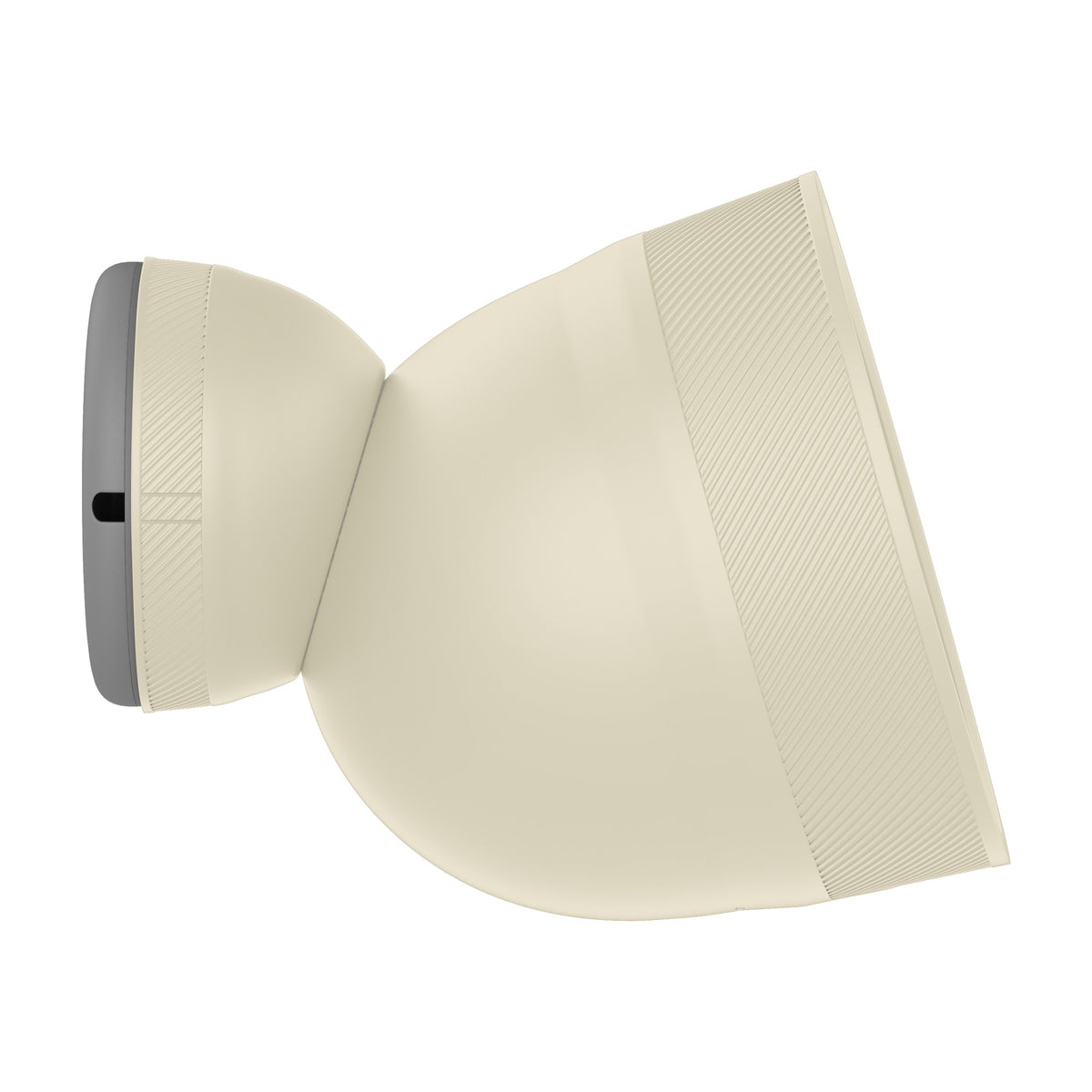 Caul Cover for Google Nest Cam Outdoor (Wired, 2nd Gen), Bone, side profile, angled