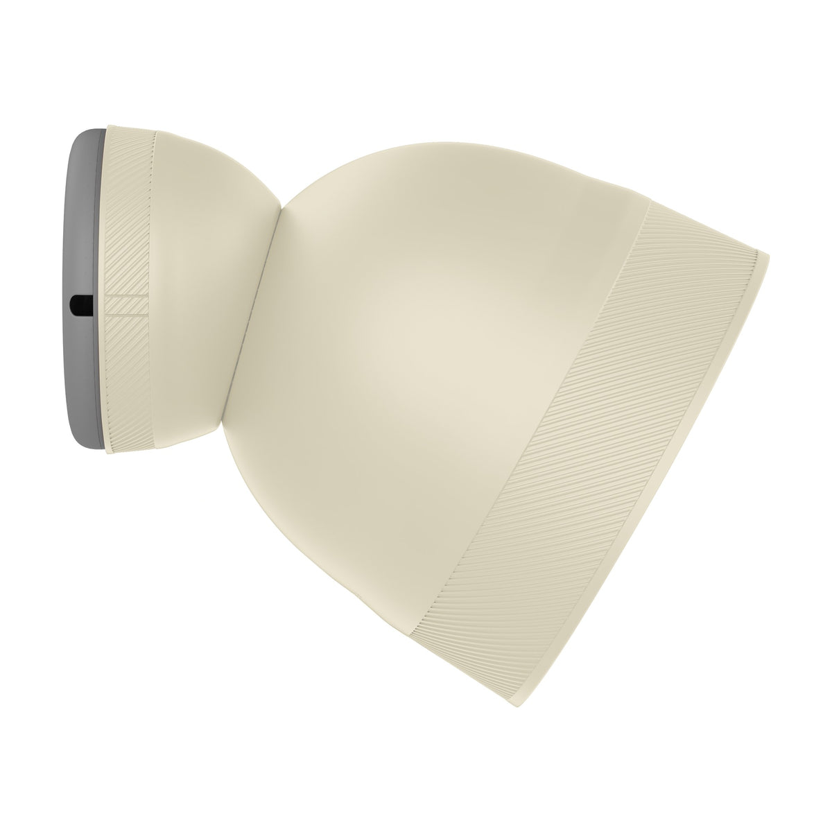 Caul Cover for Google Nest Cam Outdoor (Wired, 2nd Gen), Bone, side profile, tilted down