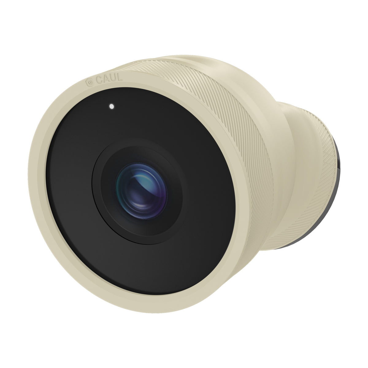 Caul Cover for Google Nest Cam Outdoor (Wired, 2nd Gen), Bone, three-quarter front view
