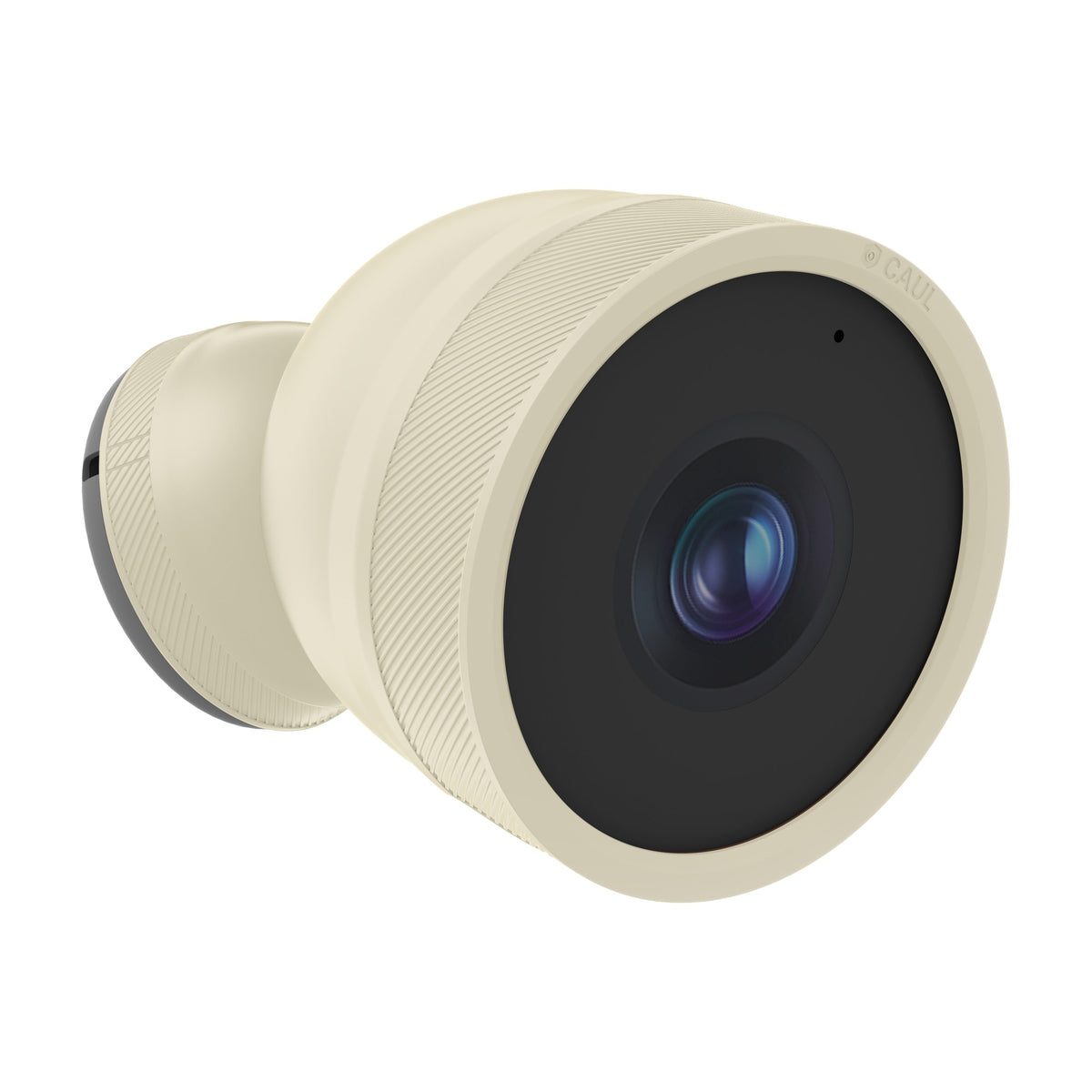 Caul Cover for Google Nest Cam Outdoor (Wired, 2nd Gen), Bone, three-quarter view
